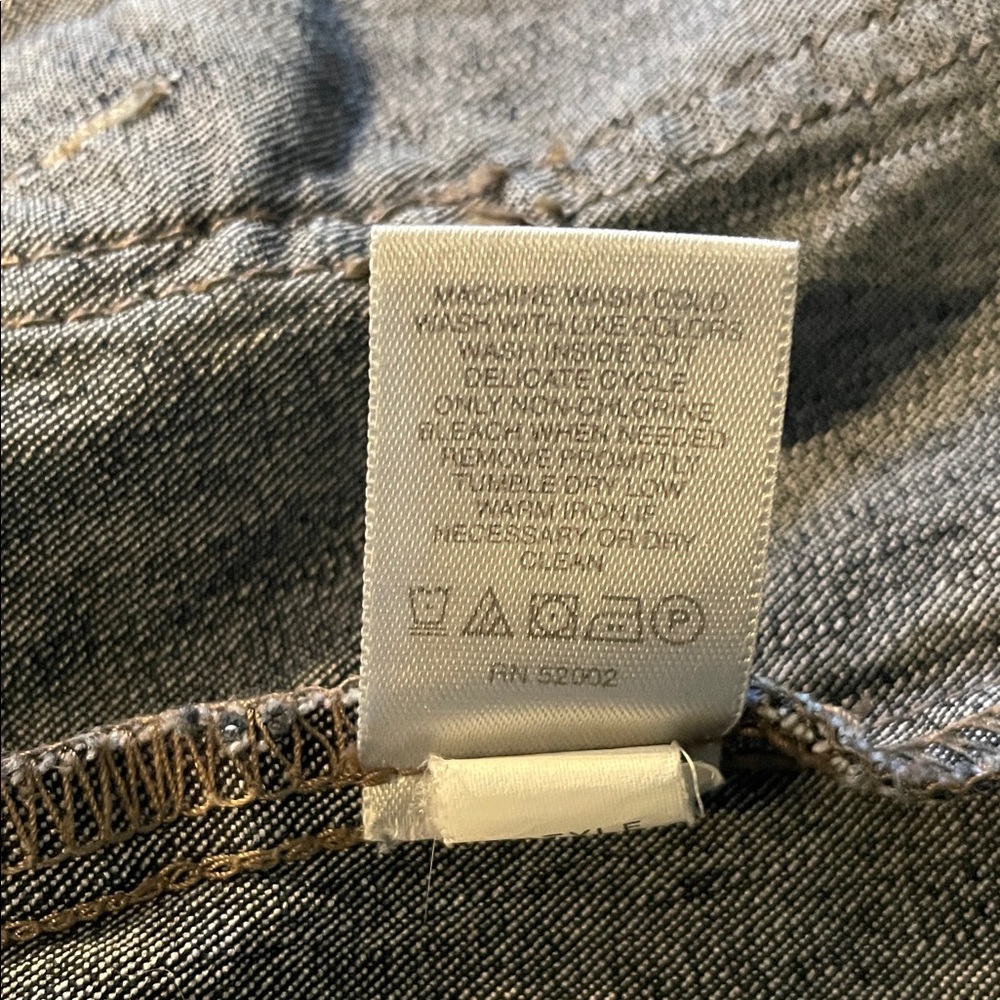 DKNY Dark Denim Jacket with Zipper Details - Picture 6 of 6